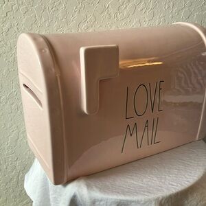 Rae Dunn: Pink Ceramic Mailbox Decor